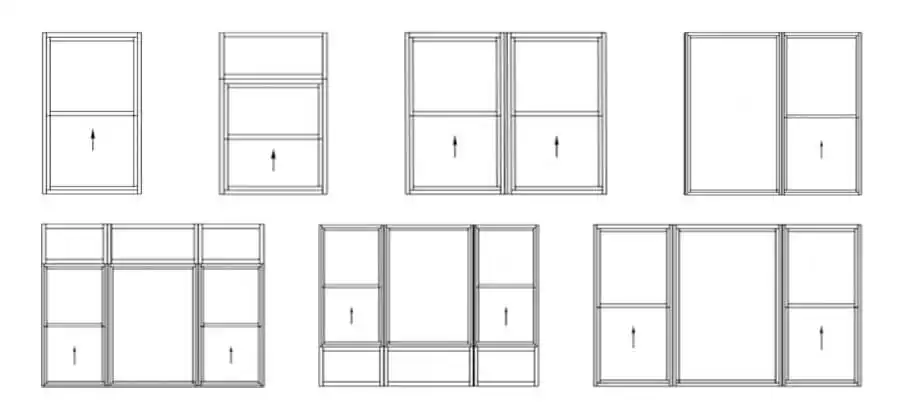 window door 83 aluminum newly single hung window combinations type style