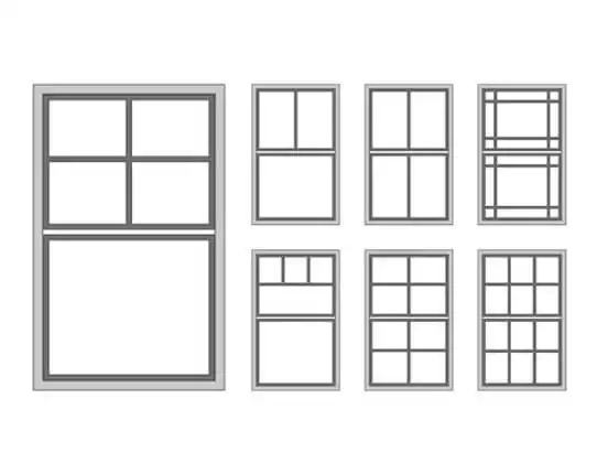 window door 83 aluminum newly single hung window grilles style