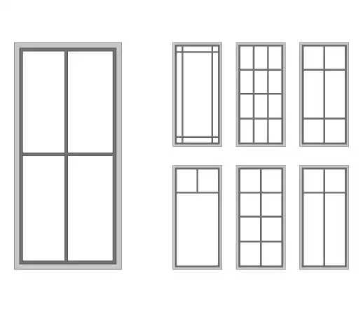 WANJIA window door 70 detail page thermal break tilt turn window grilles style