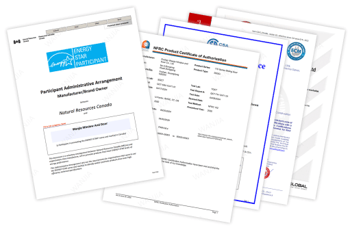 WANJIA window door energy efficiency certificate certification